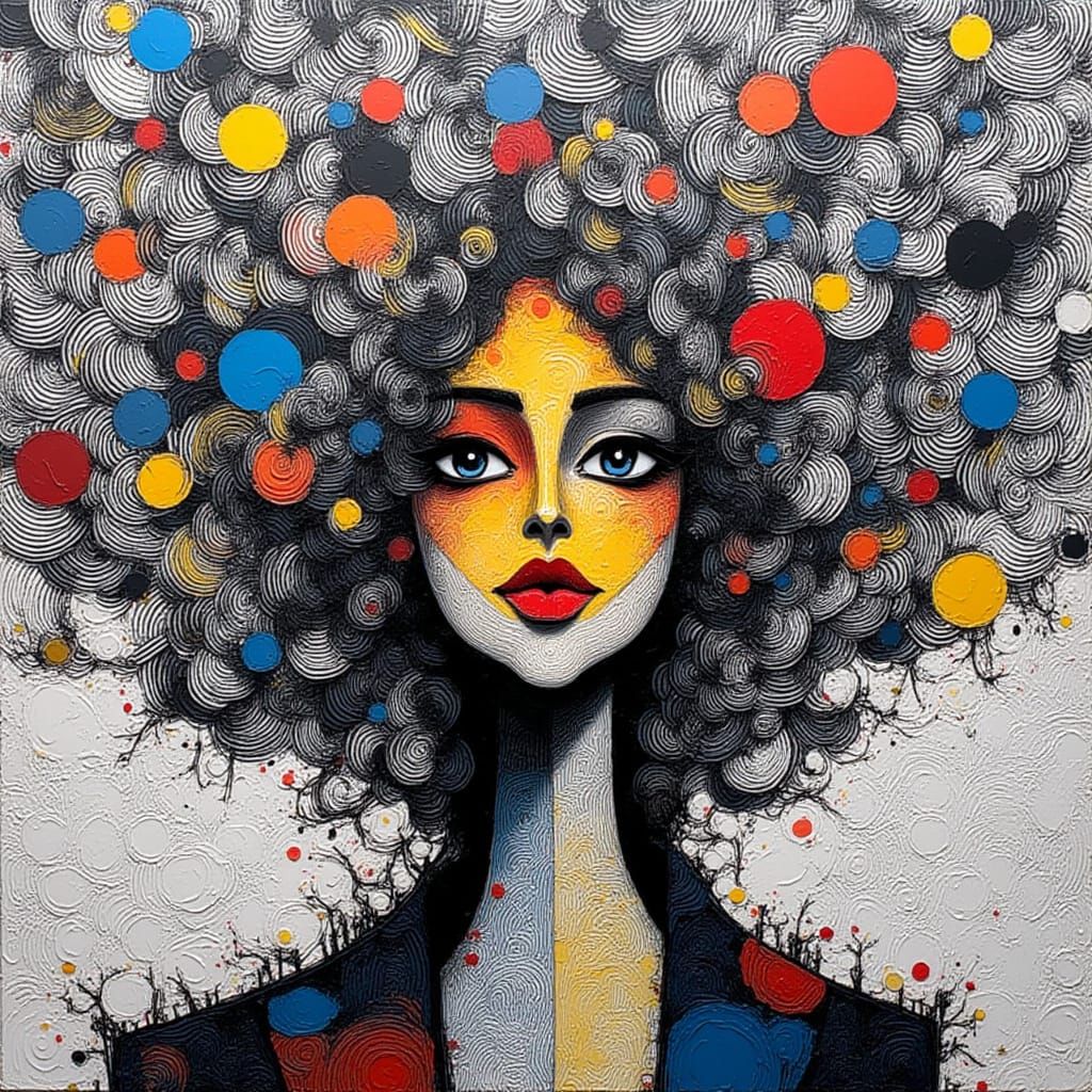 Explosive Zentangle Chaos in Dark Fantasy Surrealism