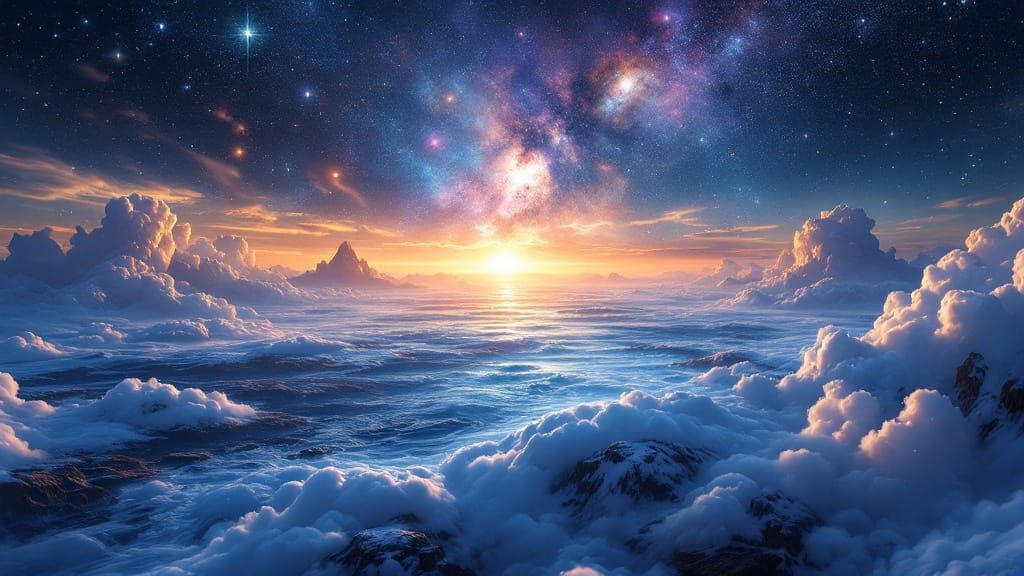 Vibrant Terrestrial Planet in a Cosmic Tapestry