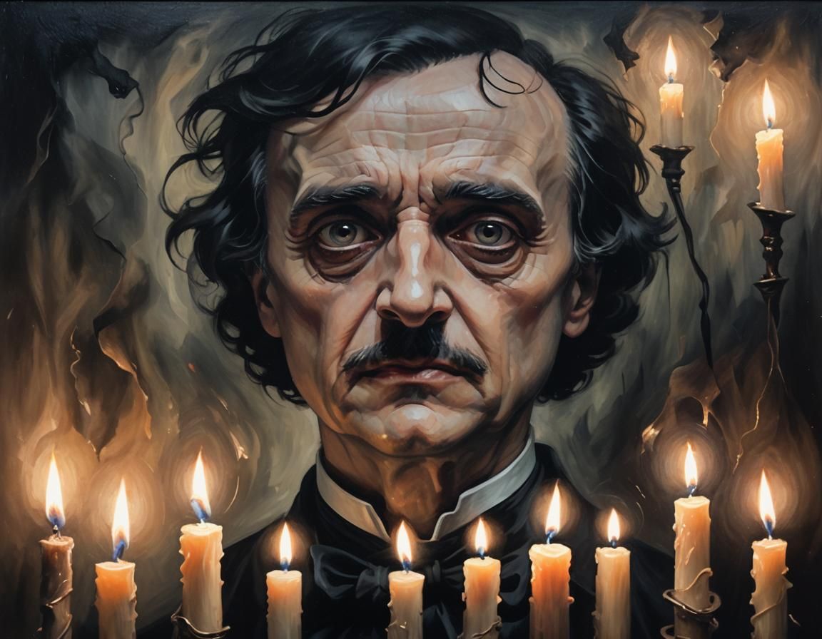 Surreal Portrait of Fear and Madness in Oil Paint