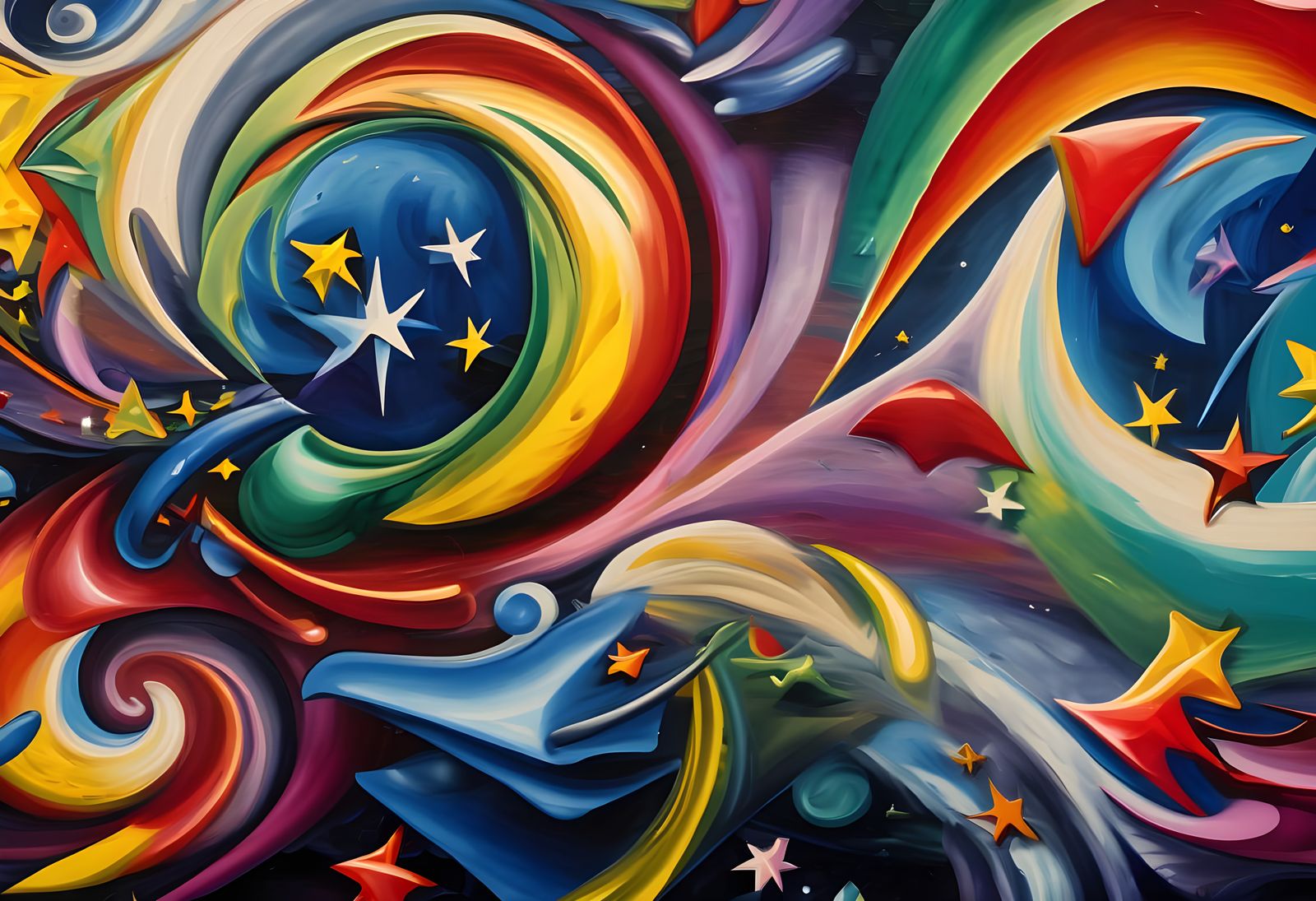 Vast 3D Vortex Maelstroms of Paint and Plasma