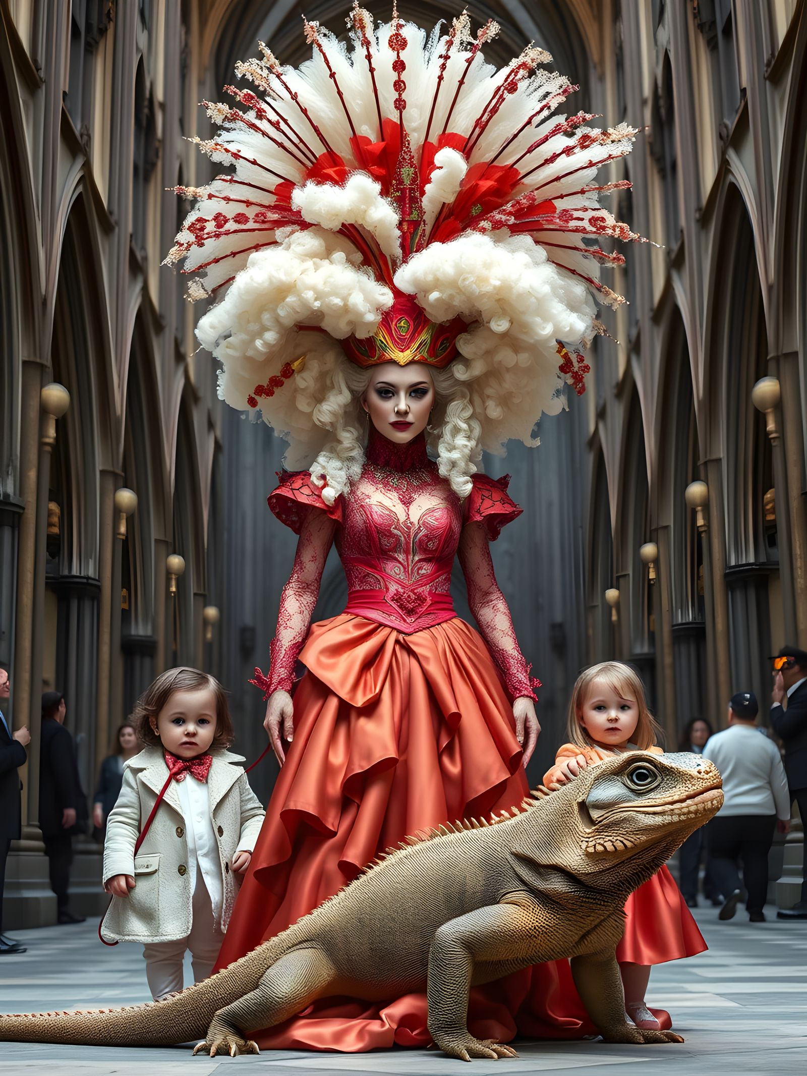 Albino Woman's Gothic Cathedral Fashion