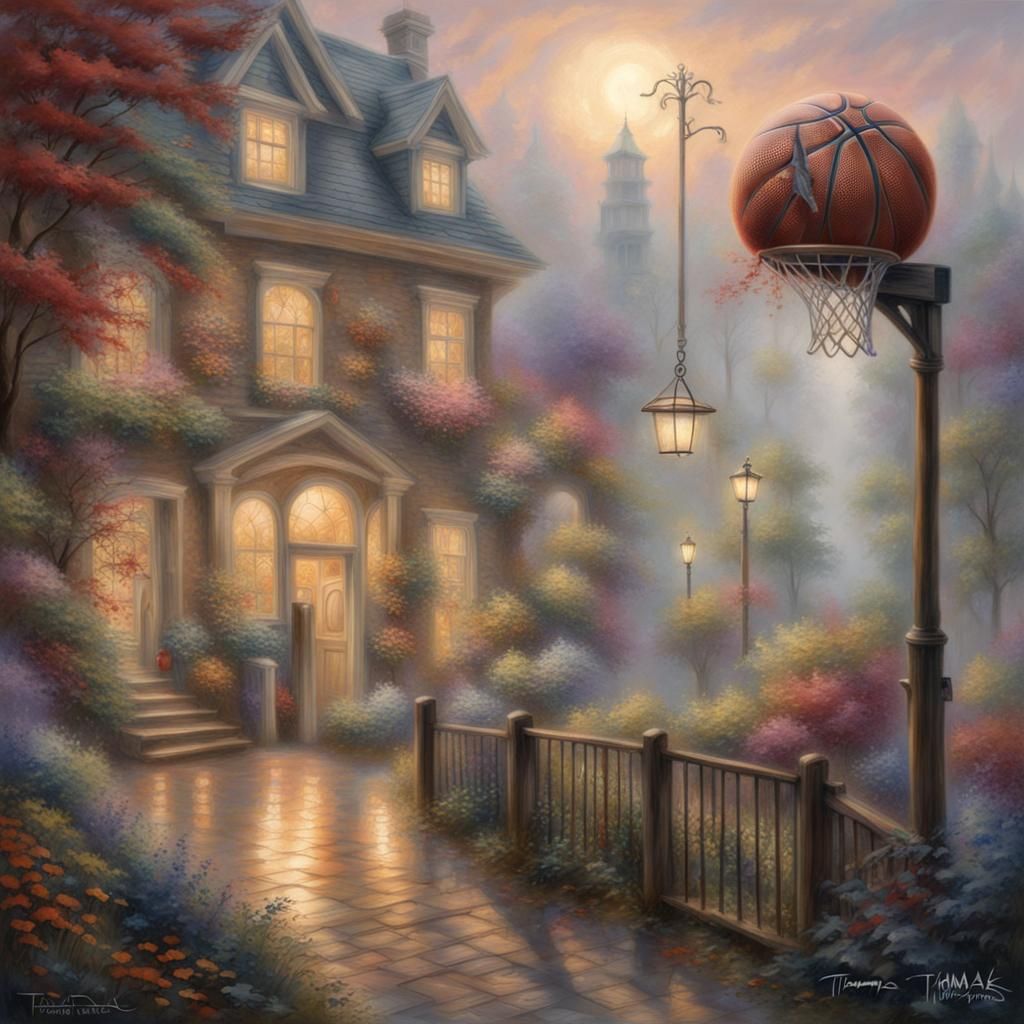 Disabled Basketball Player in Ethereal Fantasy Style