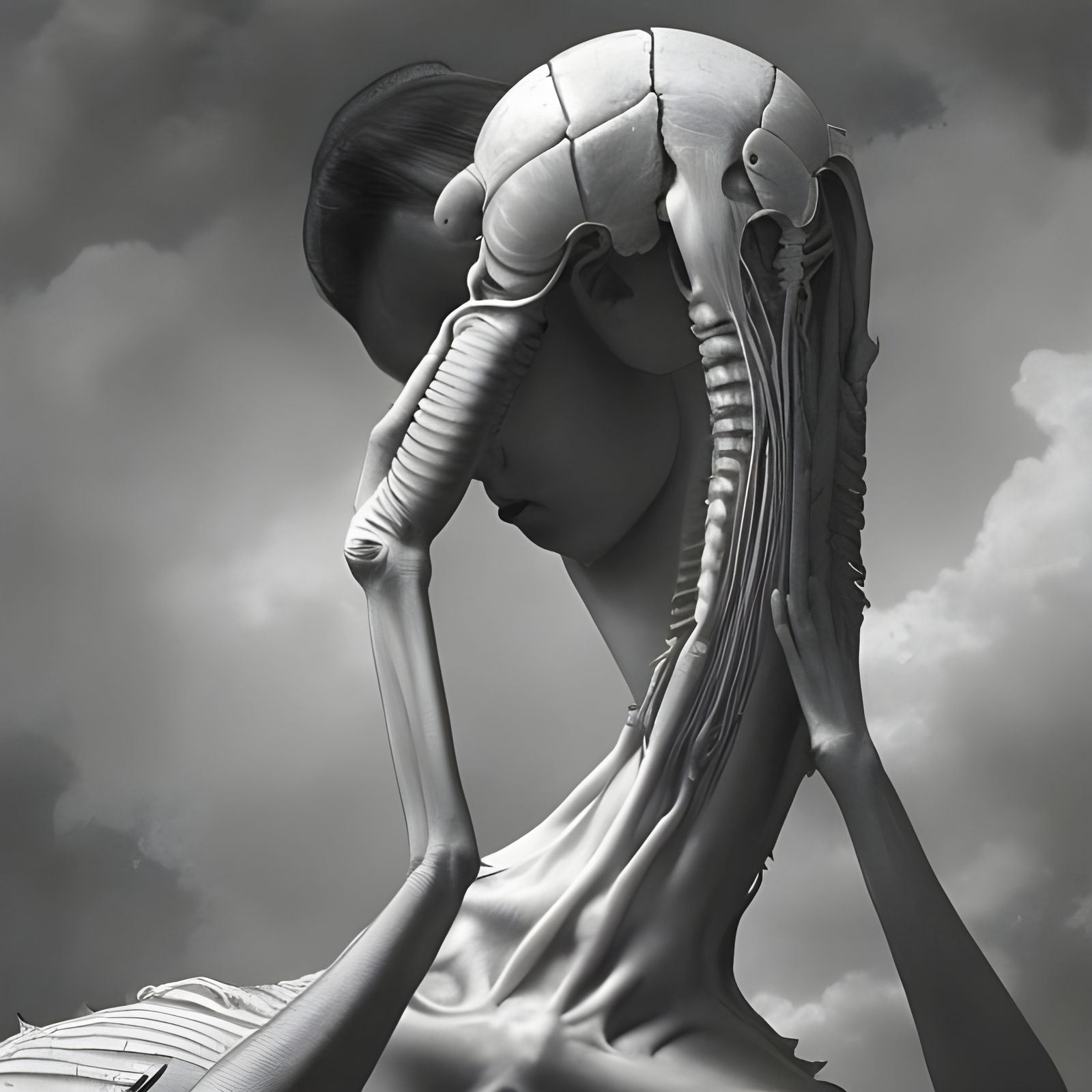 Cyborg Isopod in Futuristic Landscape