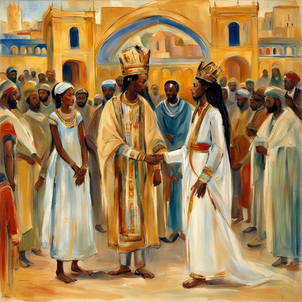 King Solomon and Queen of Sheba, Impressionistic Style
