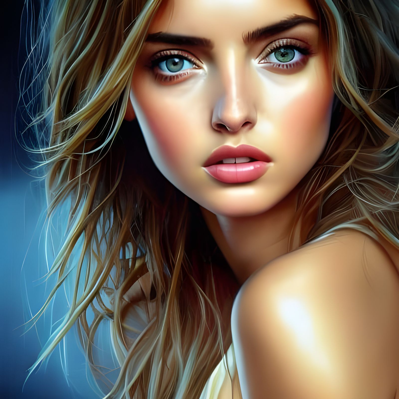 Hyperrealistic Portrait of a Gorgeous Woman