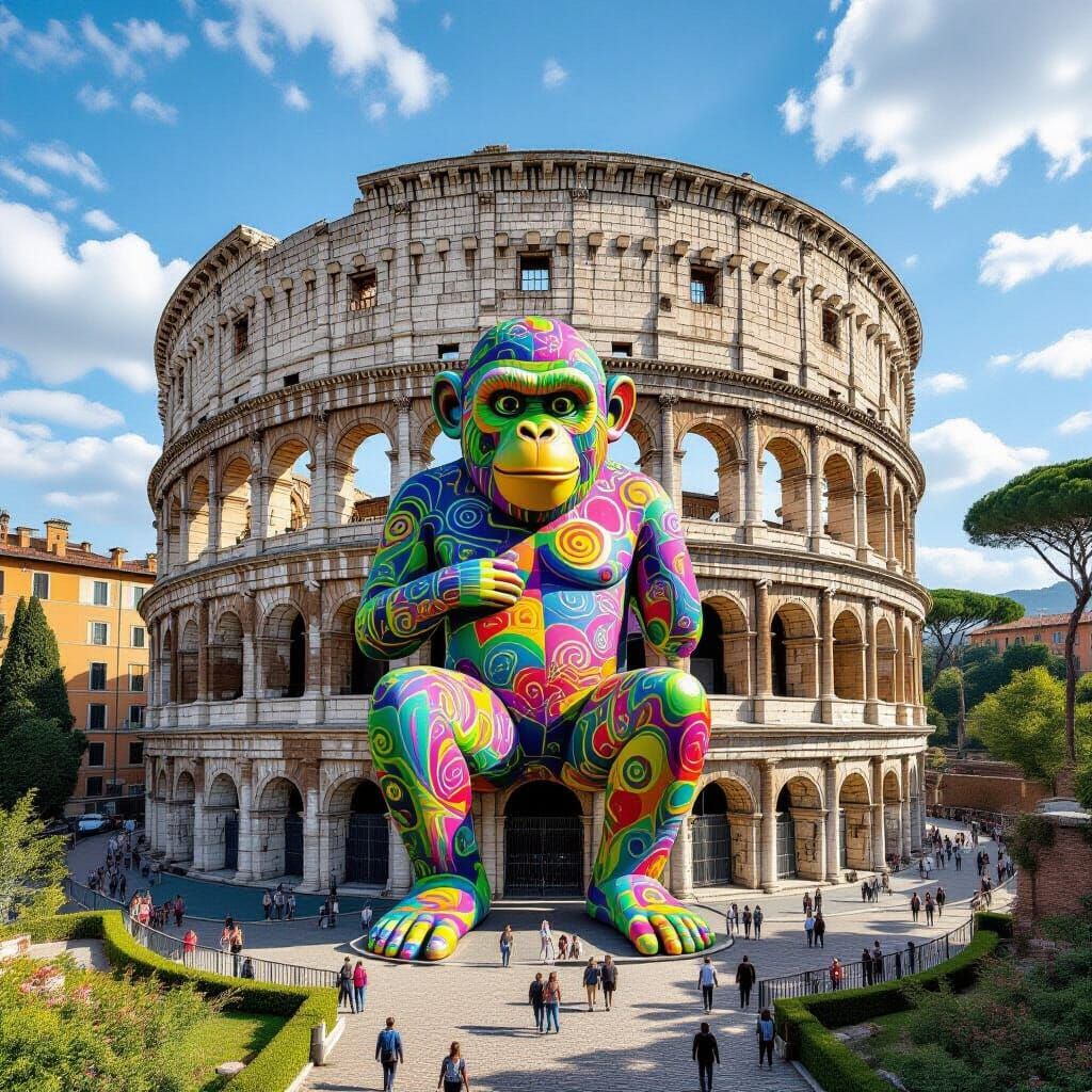 Psychedelic Monkey Puzzle at the Colosseum