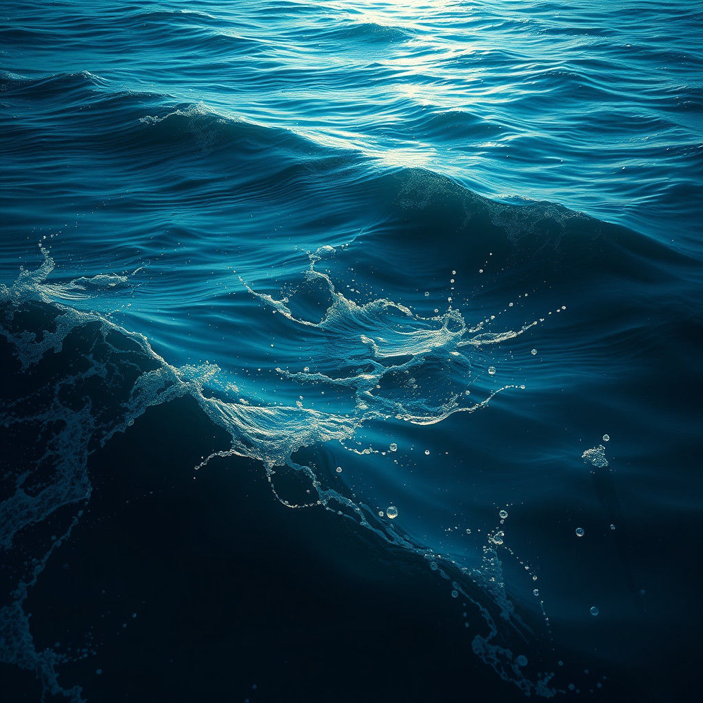 Surreal Sea Merge: Detailed Matte Painting in Deep Color