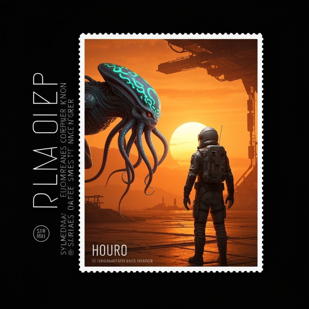 francobollo celebrativo del primo incontro con alieni