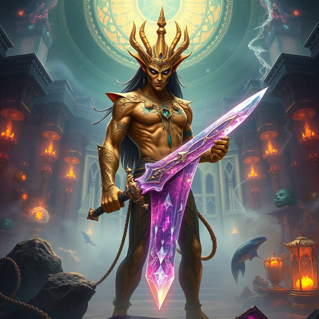 Celestial Skin Walker Adorns Ancient Palace