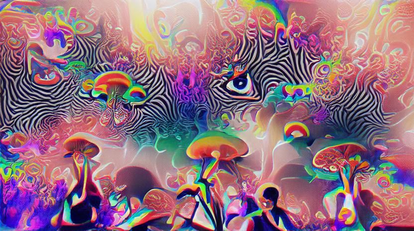 Psychedelic Swirls in Abstract Design