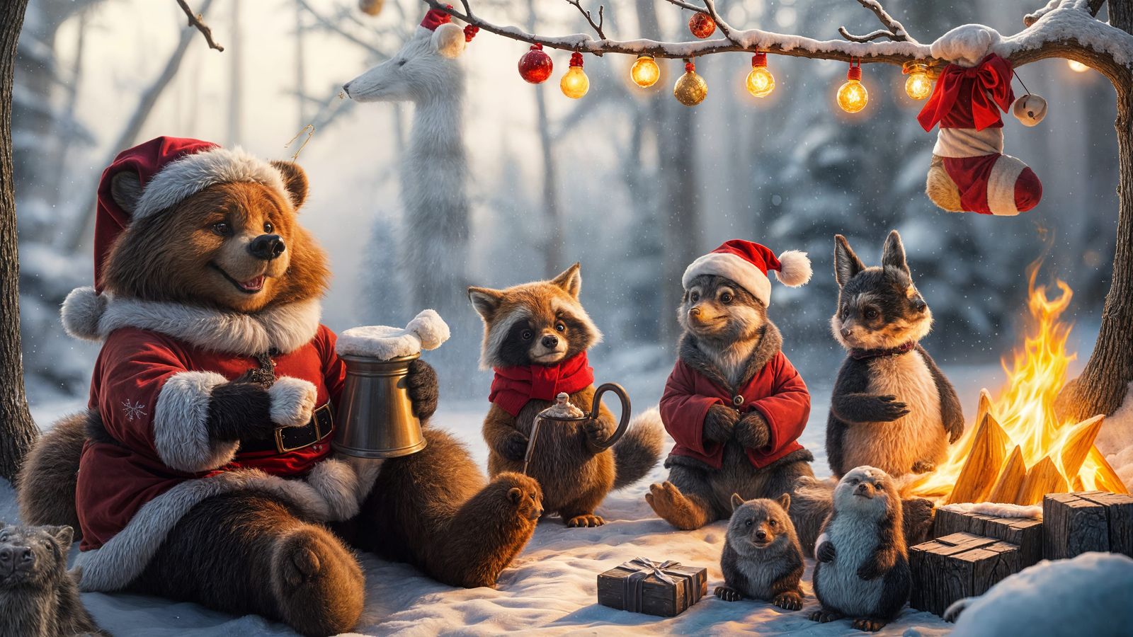 Santas in the Enchanted Forest