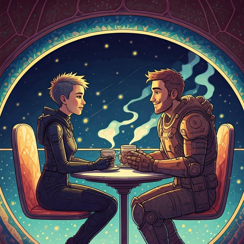 Outer space coffee date