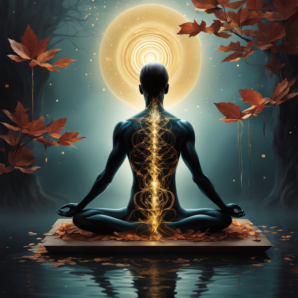 Elegant Digital Artwork for Male Tantric Massage