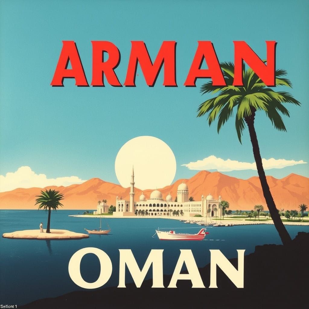 Oman in Brutalist Government Propaganda Style