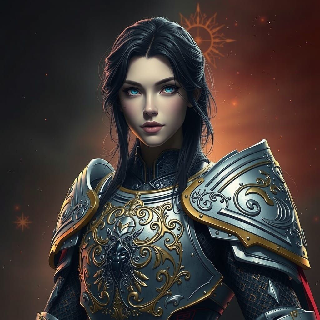 Ethereal Female Cleric Basks in Serene Beauty