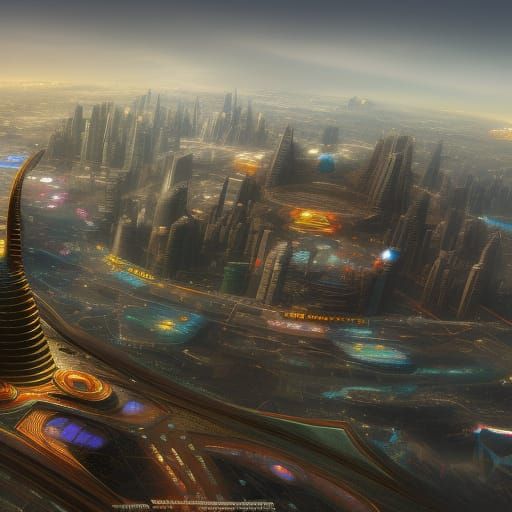 Futuristic African City Concept Art