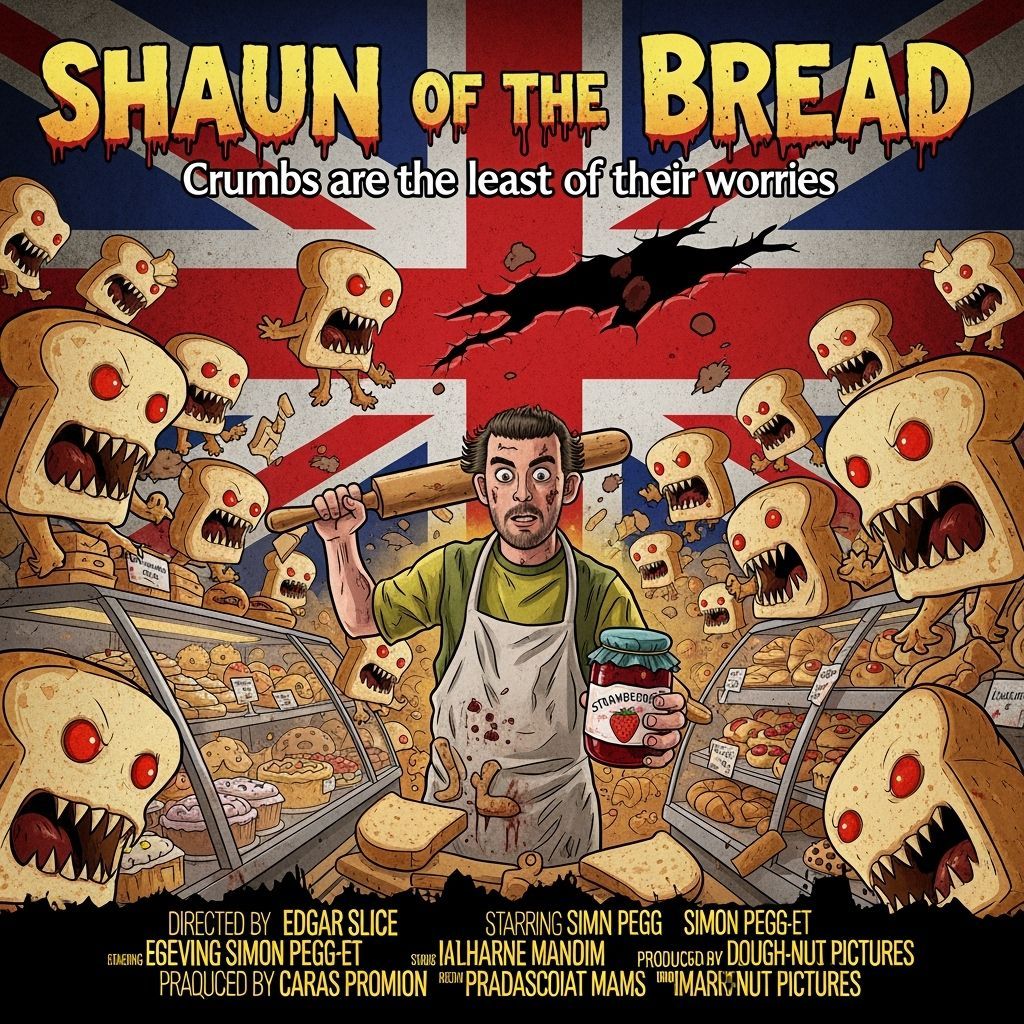 Shaun of the Bread: Comic Horror Movie Poster