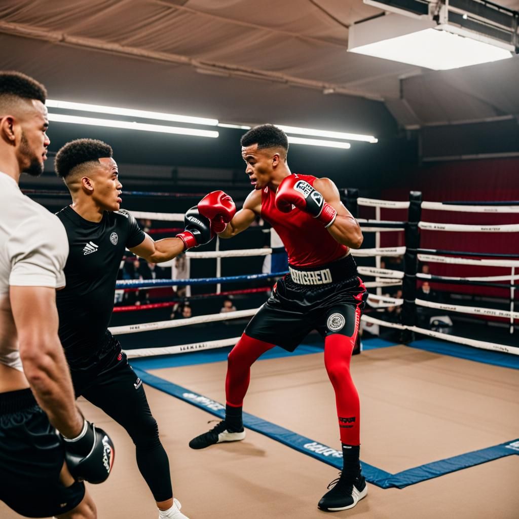 Provocative AI Image: Greenwood Boxing Pregnant Woman