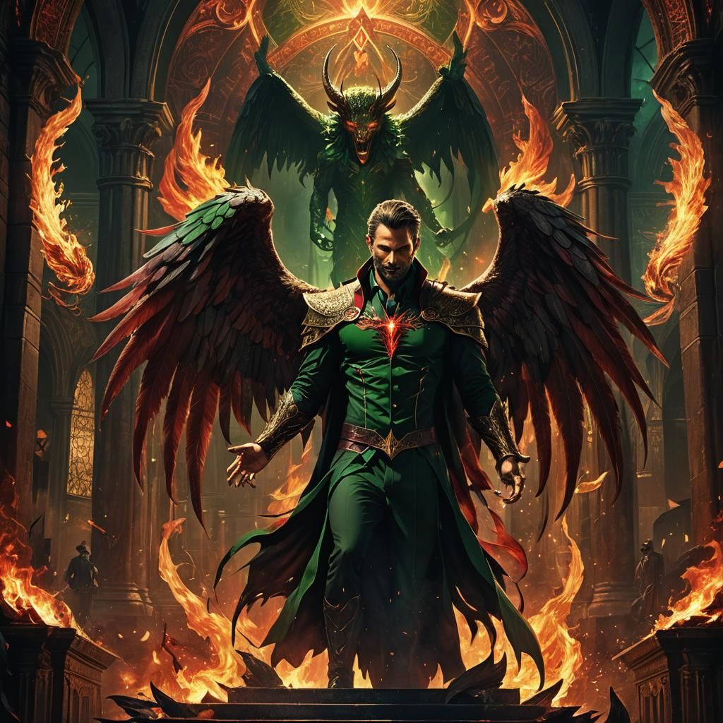 Lucifer: Angel and Demon in Gothic Hellscape