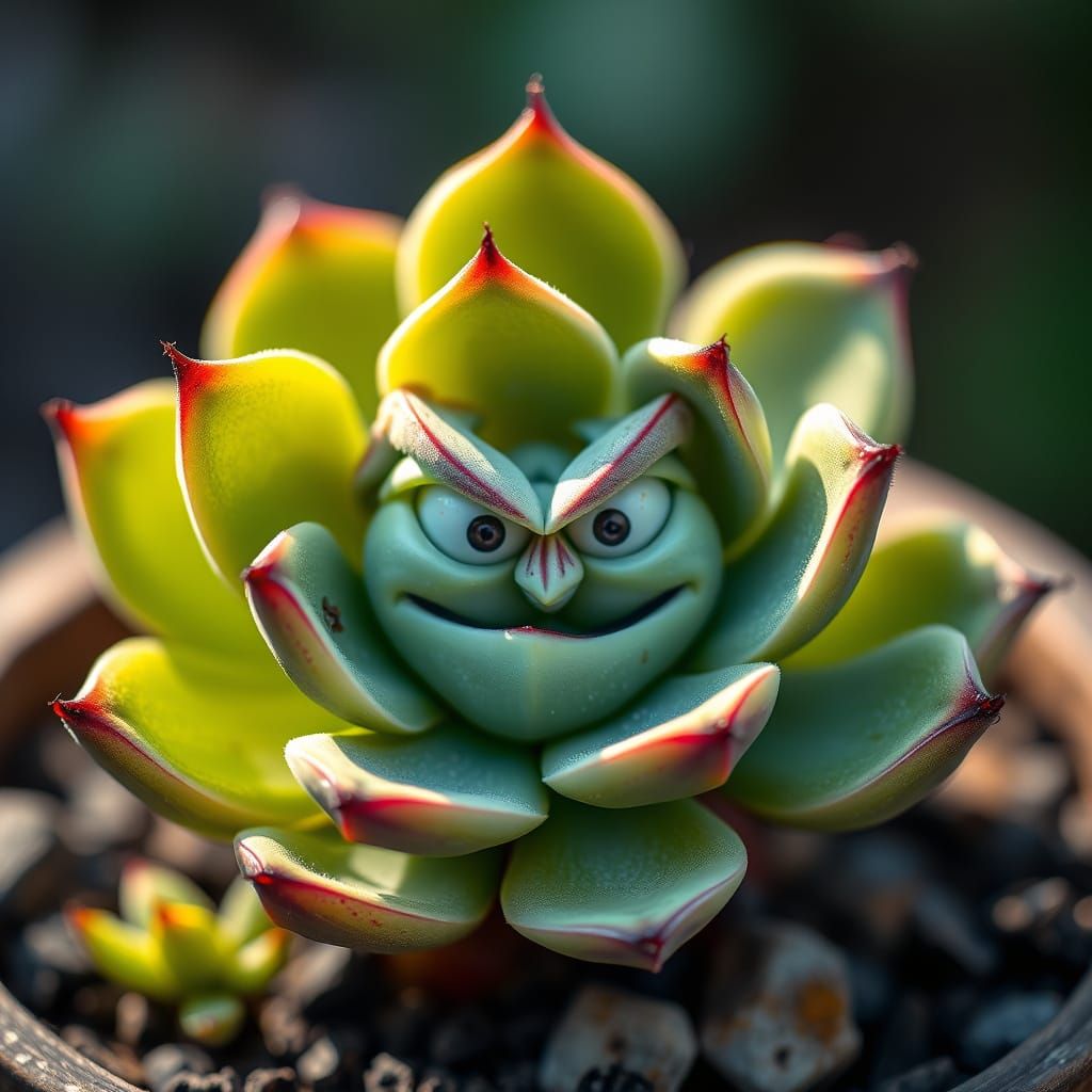 Mischievous Succulent with Curved Leaves