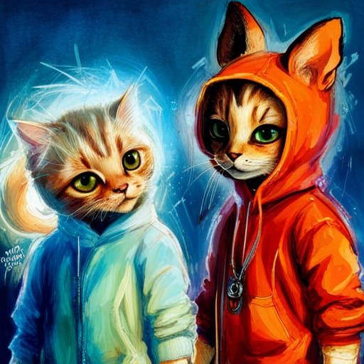 Adorable Cat Hoodie Models. 3