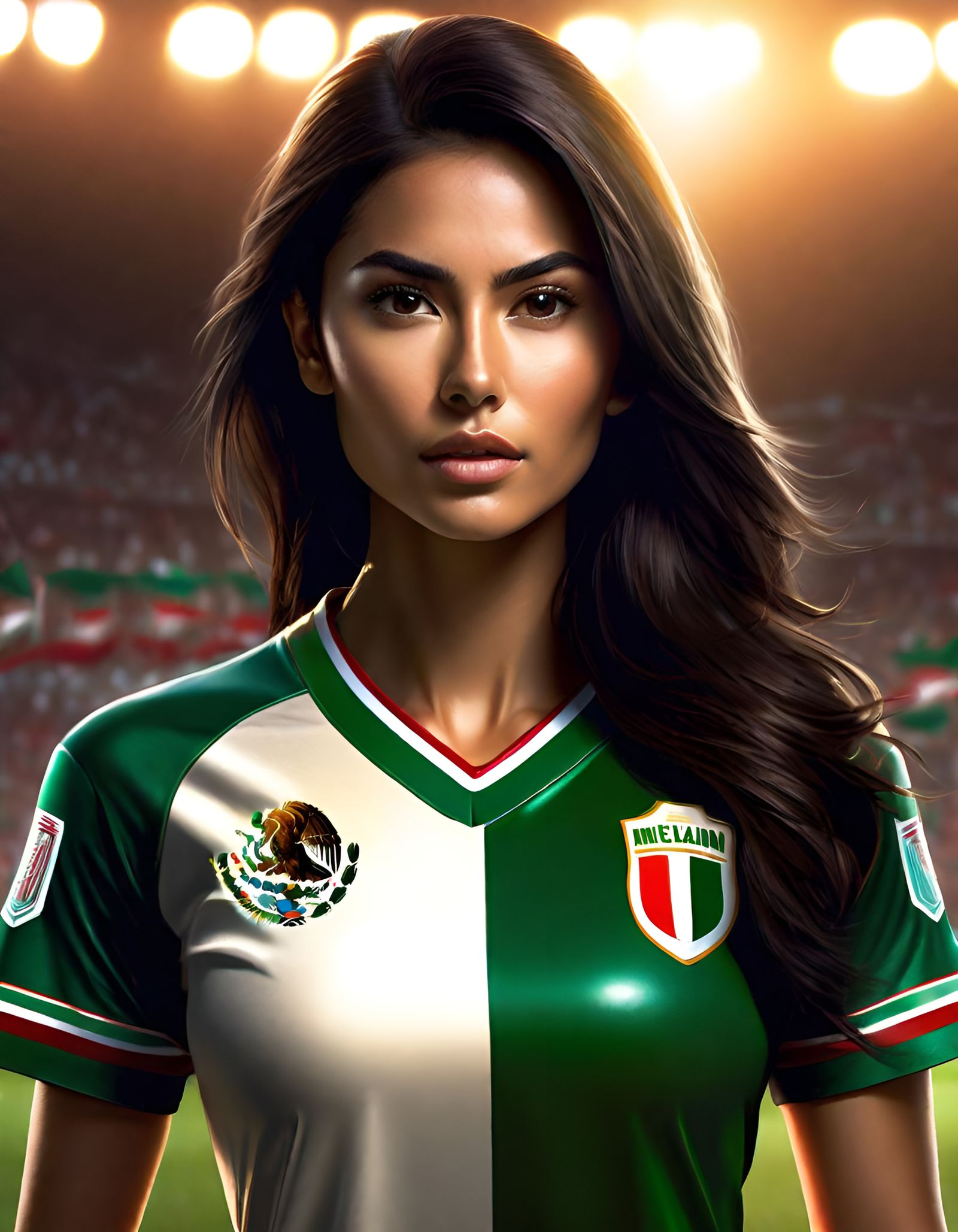 Attractive Mexican Soccer Player in Dark Fantasy Style