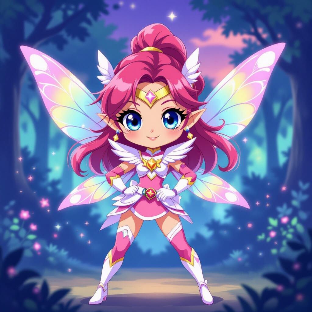 Chibi Fairy Power Ranger in Magical Forest