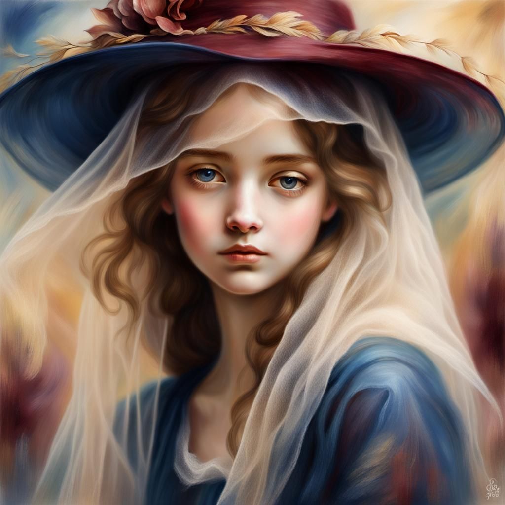 Romantic Portrait of Dreamer in Turner-Inspired Style