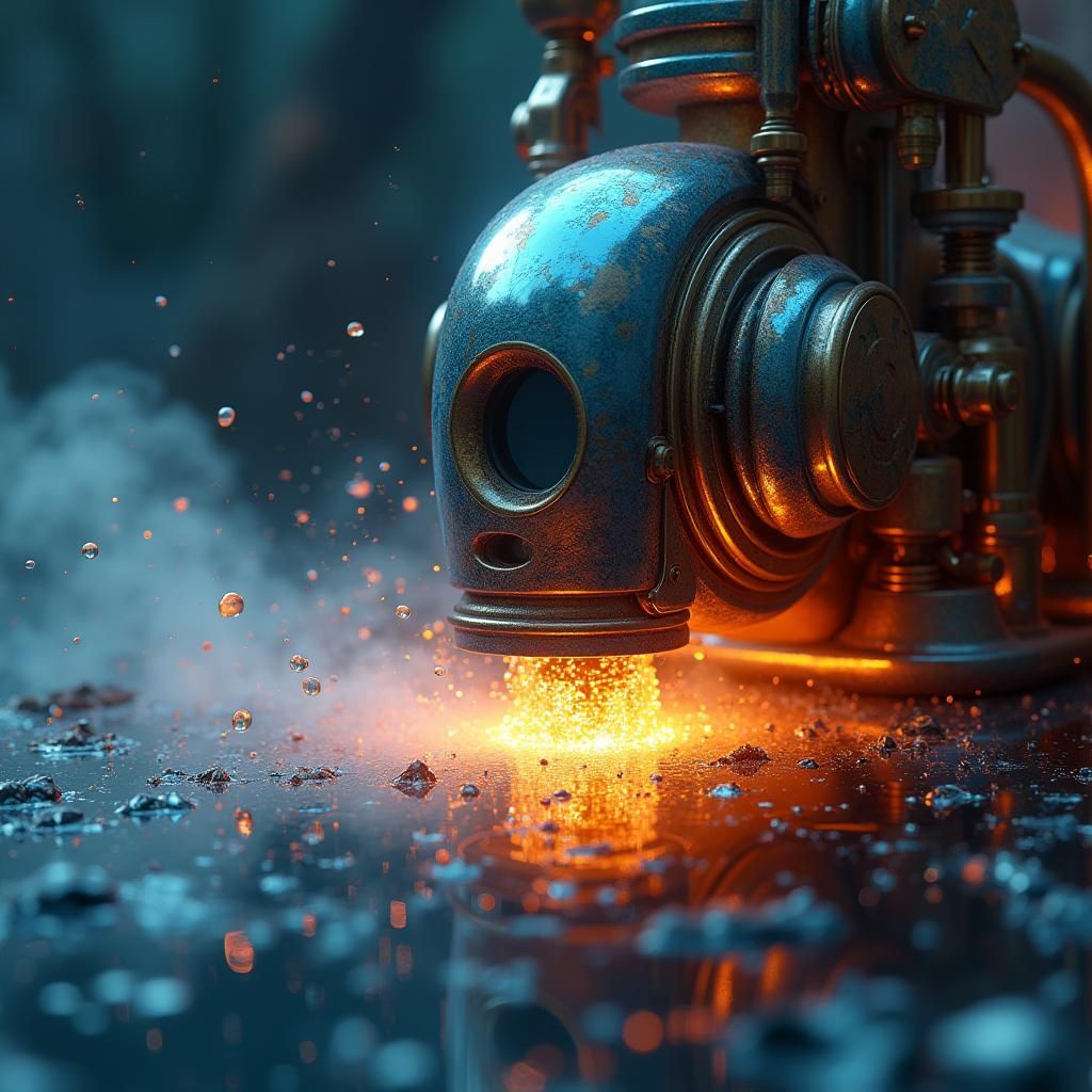 Mesmerizing Steam Machine Cuts Glass Like Butter