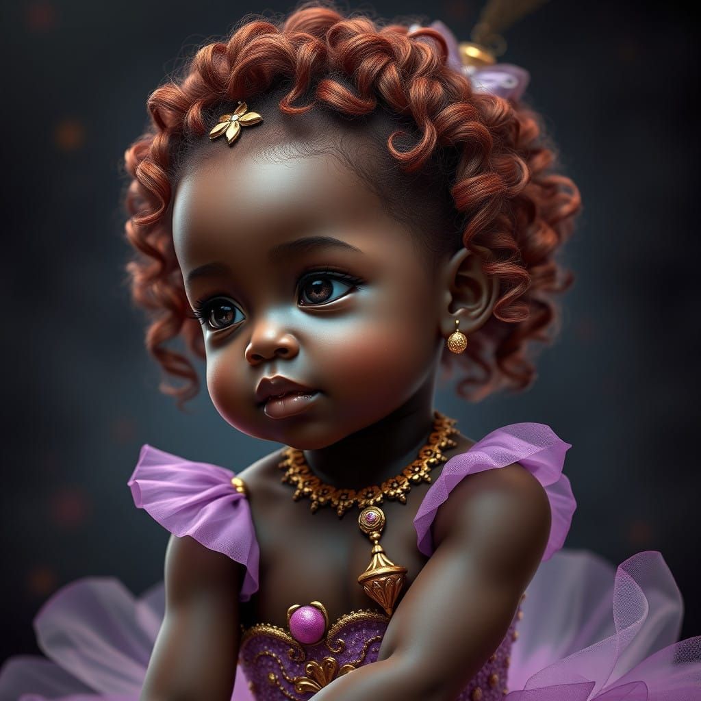 Vibrant Fantasy Ballet Dancer in Rich Colors