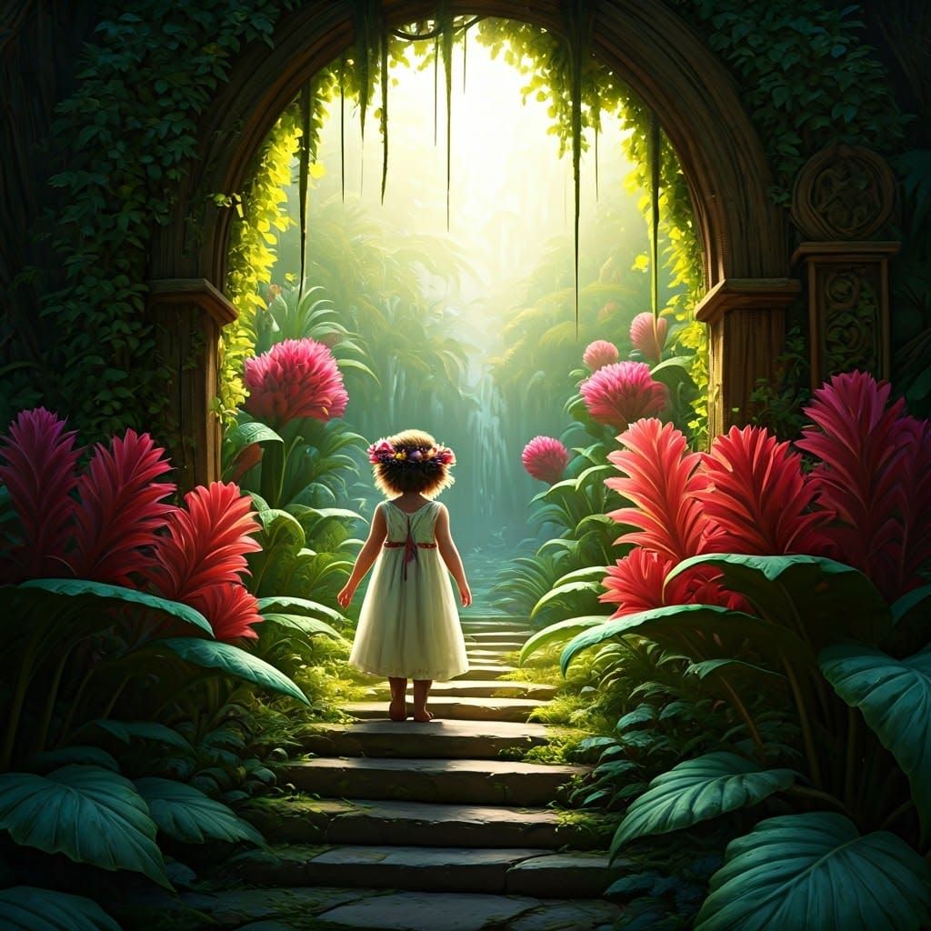 Enchanted Garden: Child Enters World of Talking Flora