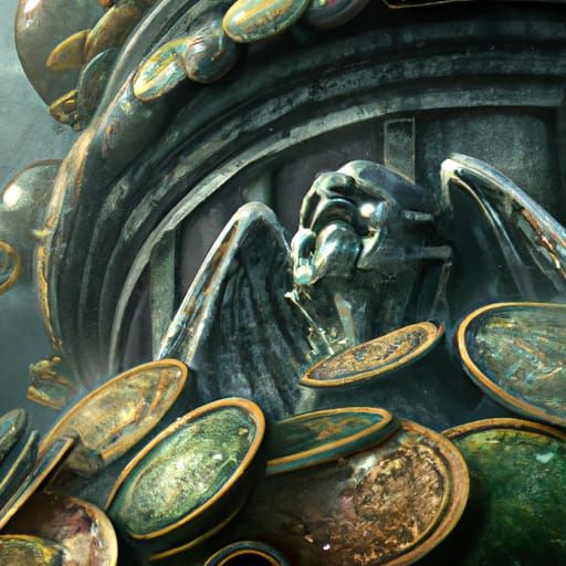 Money as Dark Fantasy Concept Art in 8K