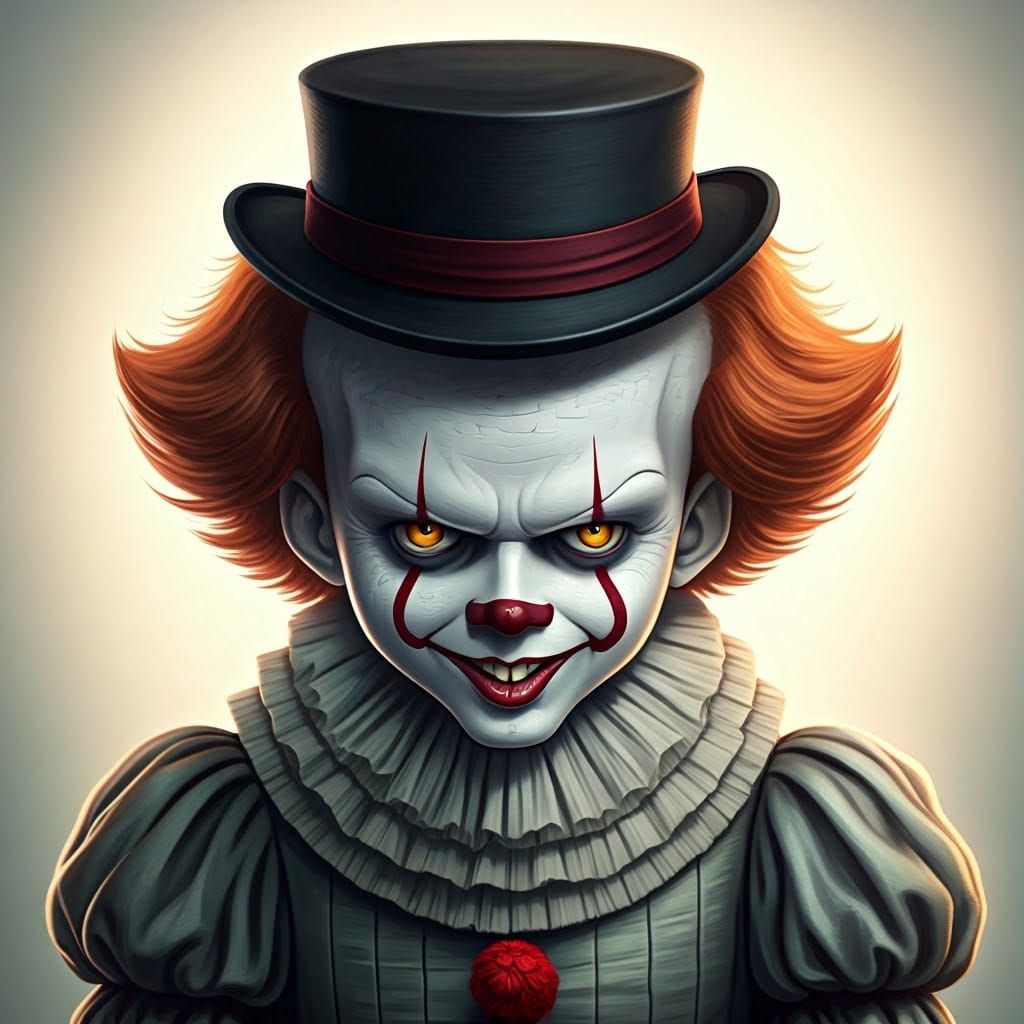 Cute Chibi Pennywise Points Flower at Camera