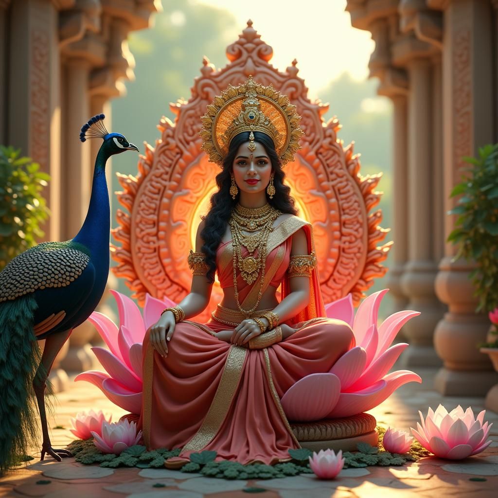 Goddess Mahalakshmi in Art Nouveau Style