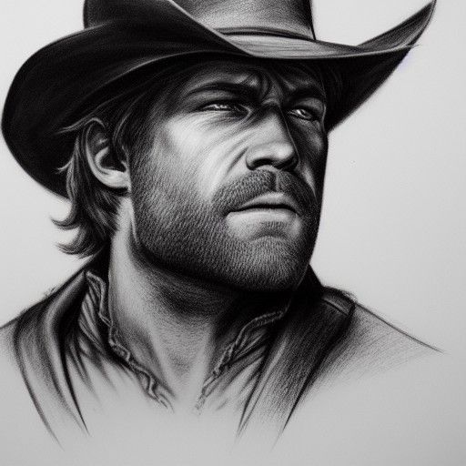 Detailed Charcoal Drawing of Arthur Morgan
