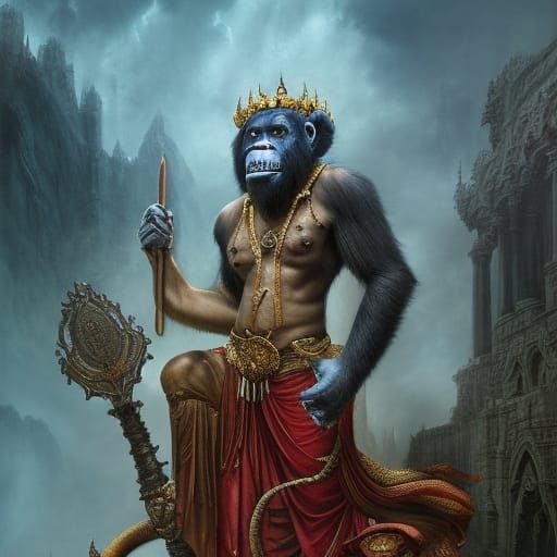 Ape King in Gothic Fairytale Style