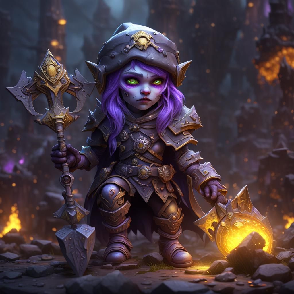 Dark Fantasy Punk Gnome Death Knight