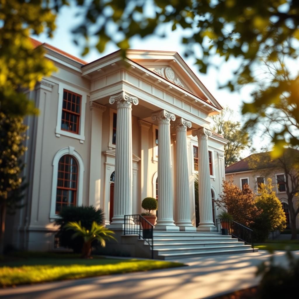 Elegant Greek Revival Architecture: Professional Photography