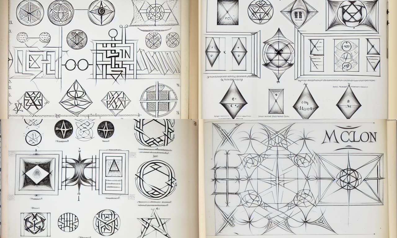 Occult Research Journal in Illuminated Manuscript Style