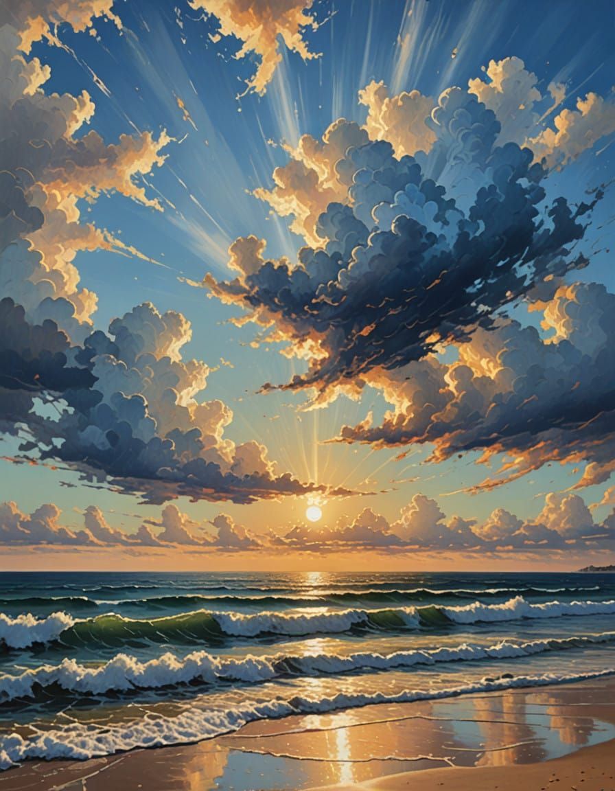 Sunny Day Bliss in a Vibrant Azure Sky