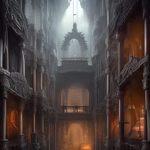Epic Ghostly Pig in Dramatic Digital Painting