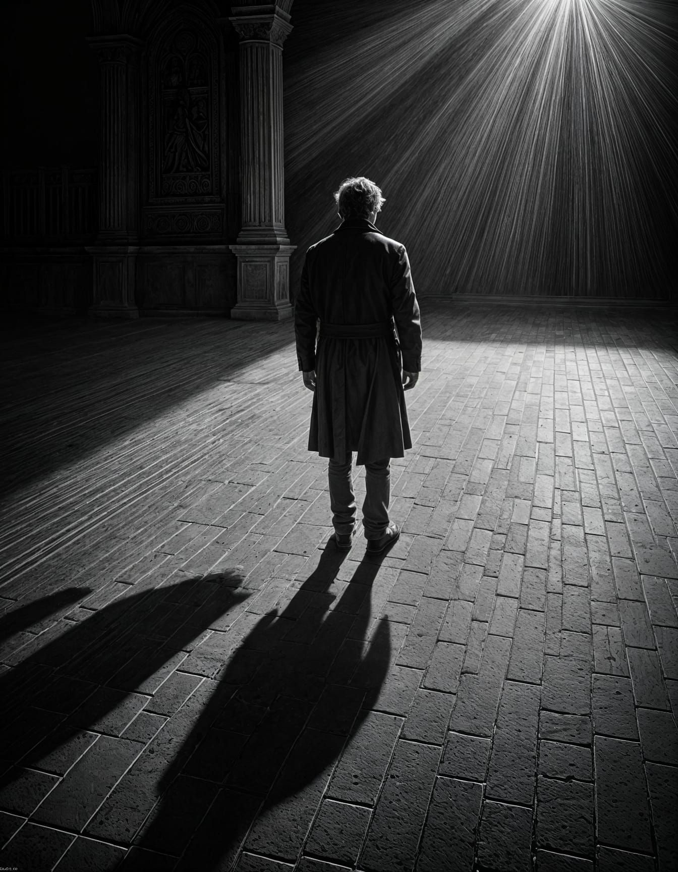 A Solitary Figure on Stage