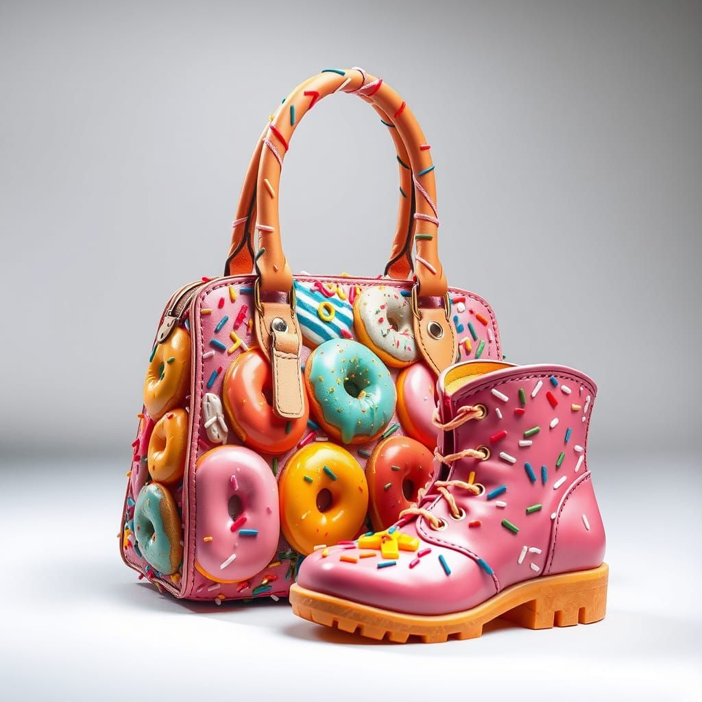 Donut Handbag and Boots: A Sweet Fashion Statement