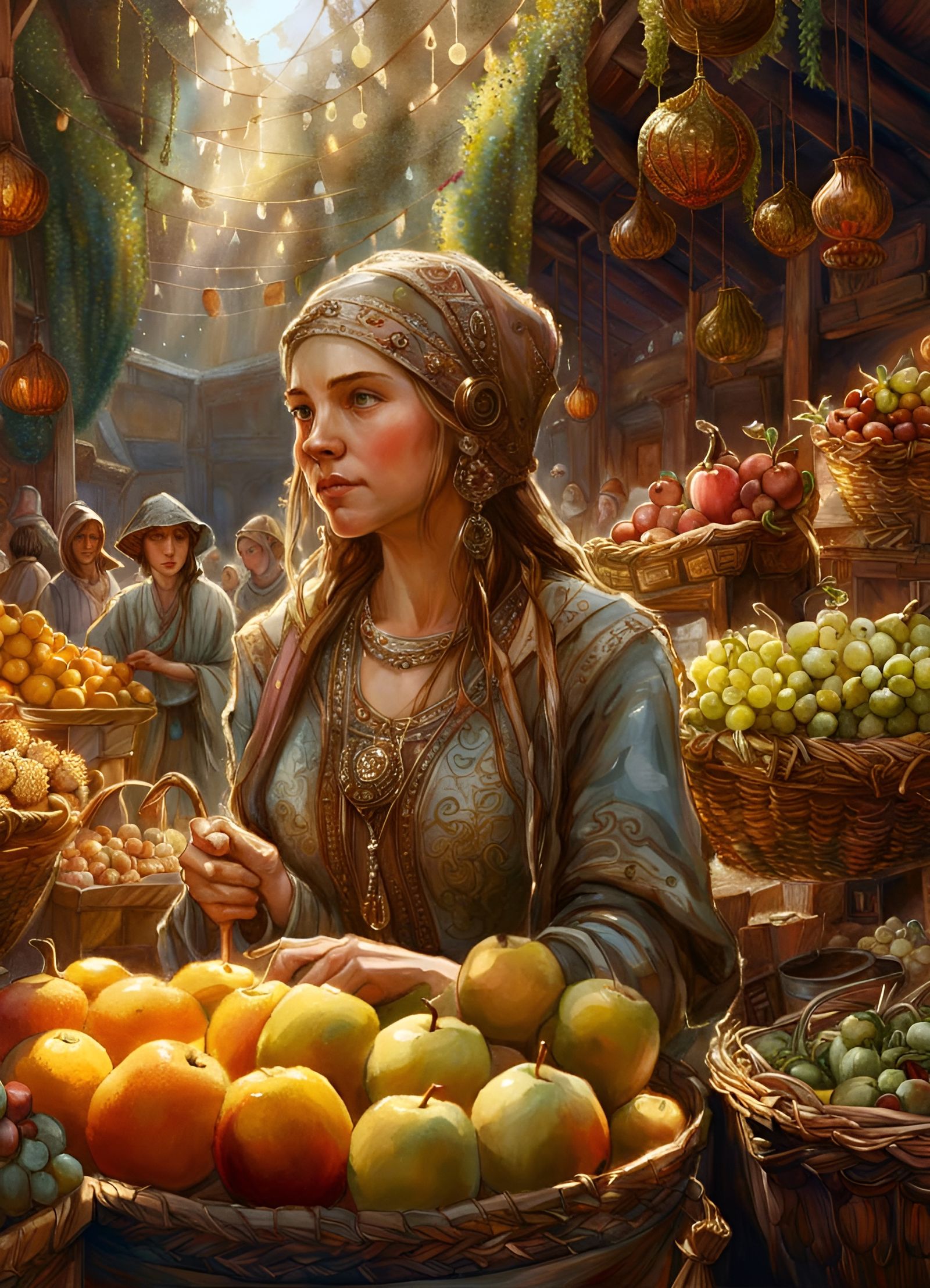 Medieval saleswoman
