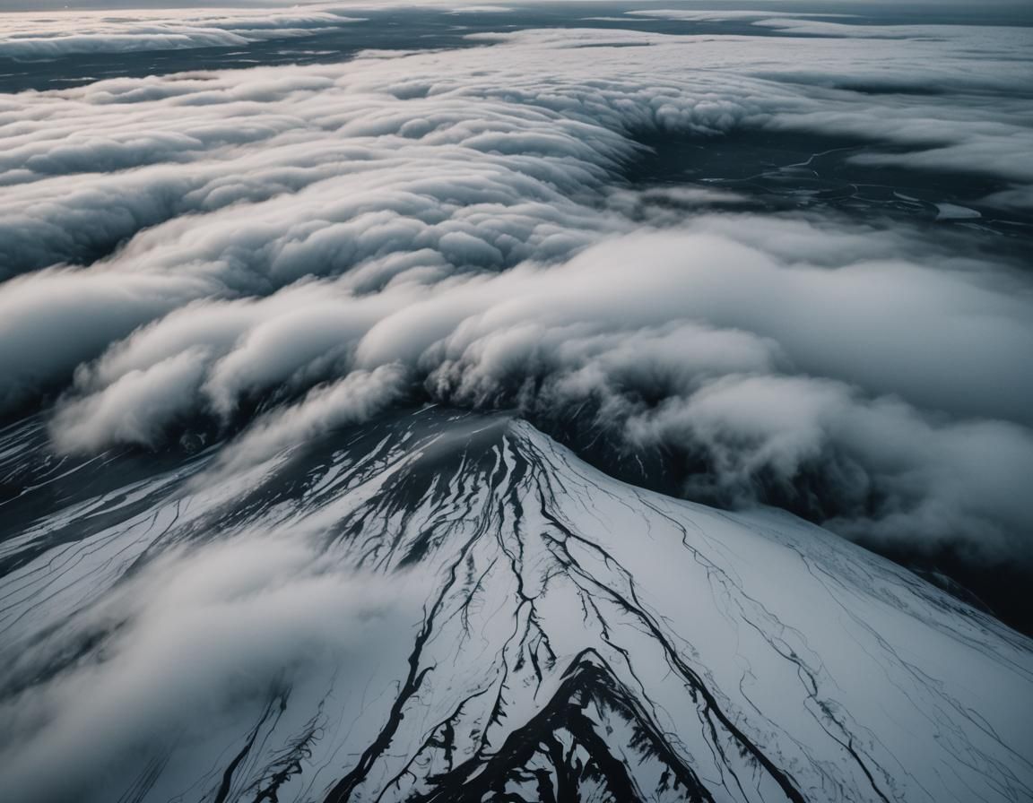 Stormy Siberian Tundra: Aerial Photorealistic Landscape