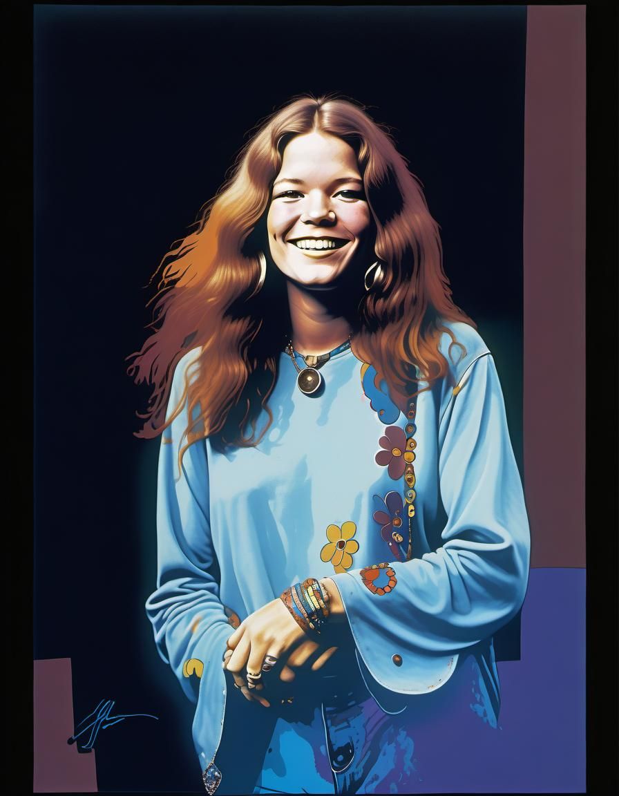 Psychedelic Illustration of Young Woman