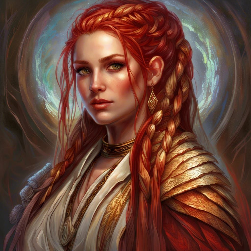 Scaled Woman in Jedi Robes: Fantasy Portrait