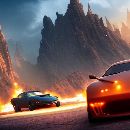 Dynamic Matte Painting of Speed and Fury