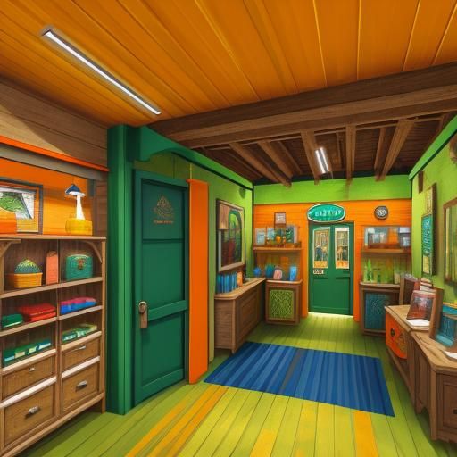 Beach Shack Themed Clothing Shop Interior