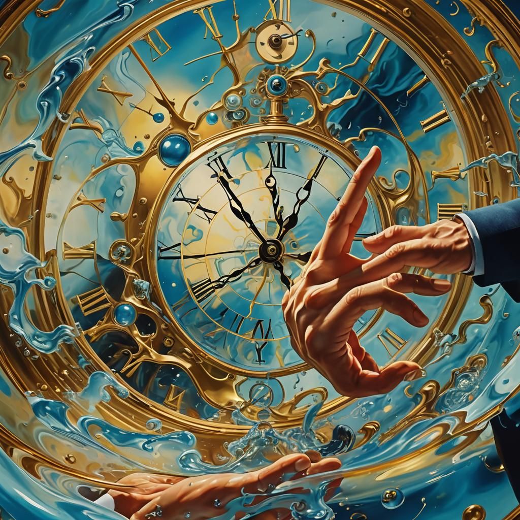 Surreal Temporal Anomaly in Vibrant Colors